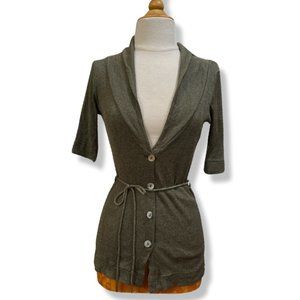 Michael Stars Green Button Shirt Cardigan